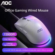 AOC GM150 Wired Mouse Colorful RGB Backlight E-Sports Level Computer Mouses For Laptop PC Mac Gaming Mouse - View 7