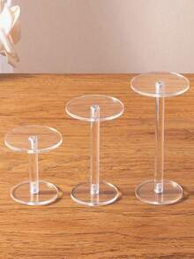 2pcs Transparent Acrylic Hat Display Stand, Sun Hat, Bucket Hat, Baseball Cap Storage Rack, Wig Holder Storage Box, Bedroom, Bathroom, Vanity Home Storage Organizer - Multicolor - View 10
