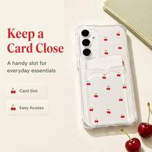 SKJL Cherry Flower Clear Phone Cover For Galaxy A17 A27 A37 A57 S25FE A16 A26 A36 A56 Wallet Card Bag Cover - Translucent - View 4