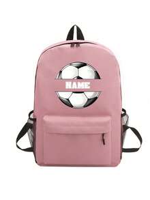 This Spacious And Lightweight Soccer Print Backpack Is Perfect For School, Work, And Leisure. It Features Adjustable Shoulder Straps And... - Multicolor - View 15