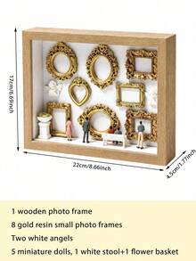 1 Set DIY Mini Museum Shadow Box Kit, Unique Way To Preserve Precious Memories With Customizable Photo Display And Miniature Figurine Frame Set, Personalized Unique Keepsake Or Decor, Suitable For Halloween/Christmas Gifts Or Home Decoration - 7 Inches Square - View 12