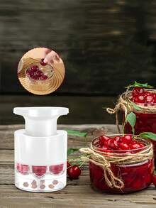 Easy Press Cherry And Date Pitter - 7-Hole Transparent Plastic Kitchen Tool - Efficient Pitting - Suitable For Cherries, Dates And More - Compact Design Kitchen Gadget - Durable Kitchen Tool - Multicolor - View 9