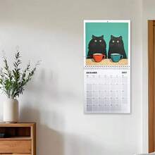 1 buah Kalender Kucing 2027 - Kalender Dinding 12 Bulan, untuk Penggunaan di Rumah & Kantor, Hadiah Natal & Tahun Baru, Desain Estetik yang Lucu - Kalender Kucing 2027 - View 5