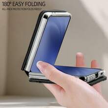 VIETAO 人造皮革手機殼，附手腕掛繩與卡槽，適用於 Galaxy Z Flip 8 7 6 5 4 Flip8 保護殼 - 黑色 - 查看 4