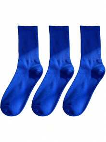 1/3 pares de calcetines verdes hasta la pantorrilla, adecuados para uso diario, estilo callejero americano - Multicolor - Ver 10