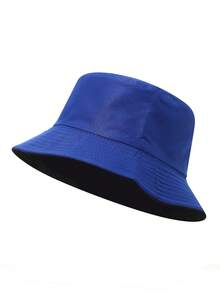 1pc Solid Color Summer Minimalist Versatile Men's Bucket Hat, Men's Outdoor Casual Sun Protection Fishing Hat - Solid Color - View 11