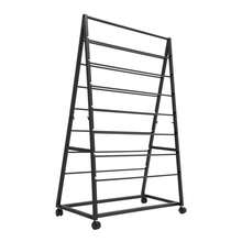 Iron Ribbon Display Storage Organizer With Wheels Ribbon Holder Organizer Rack - Black - View 6