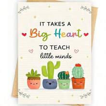 Kartu Ucapan Apresiasi Guru Hari Thanksgiving yang Lucu dengan Amplop, Menyenangkan dan Penuh Perhatian, Cocok untuk Diberikan Siswa dan Orang Tua kepada Guru pada Hari Guru, Awal Tahun Ajaran, Hari Thanksgiving, atau Akhir Semester. - Beraneka warna - View 5