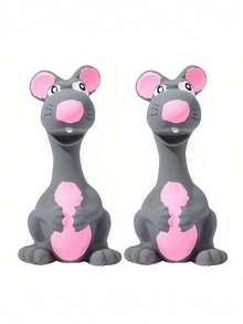 Pet Gray Mouse, Squeaky Dog Chew Toy, Washable And Reusable Pet Toy, Dog Toy, Durable, Teething, Dental Cleaning, Interactive Training Toy, Boredom Relief, Energy Consumption, Enhanced Interaction, Pet Supplies, Sturdy And Tear-Resistant, Not Easily Broken, Relieve Pet Anxiety, Suitable For Daily Play And Training, Dog Toys, Dog Stuff, Puppy Keep Game Dog Accessories, Puppy Keep Game Feed Puppy, Puppy Keep, Puppy Keep - Multicolor - View 1