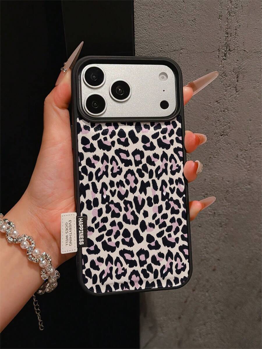 1 buah Casing Ponsel Premium Fashion Full-Screen Motif Leopard yang Dipersonalisasi, Soft Shell Anti-Jatuh dengan Potongan Besar, Kompatibel dengan Apple 17 Pro Max/11/12/13/14/15/16 Pro Max/17 dan Model Lainnya, Hadiah Liburan - MultiWarna - View 1