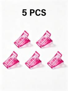 TOMICCA 5/10/20pcs Of 6 Colors Nail Clips, Quick Construction Of Nail Shape Tips, Nail Clip Finger Extension Tool, Use For Quick Molding Glue, Crystal Extension Glue Fake Nail Mold Fixing Clip, DIY Nail Tool - Multicolor - View 10