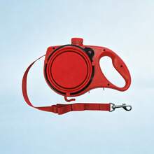 1pc Portable 3-In-1 Retractable Dog Leash With Foldable Water Bowl & Food Container, Multifunctional Outdoor Pet Walking Accessory - Multicolor - View 11