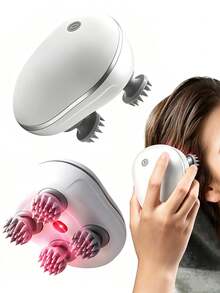 Portable Wireless Electric Scalp Massager With 4 Detachable Massage Claws, 3 Adjustable Modes, Vibration Stimulation For Deep Relaxation, Suitable For Home, Office, Travel - Multicolor - View 2
