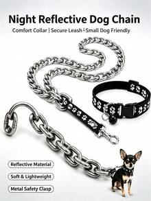 Dog Paw Chain Leash, Lightweight Large Chain Leash, Plastic Faux Iron Chain, Visually Strong And Heavy, Puppy/Kitten Photo Prop, Suitable For Fashionable Pet Owners - Multicolor - View 2