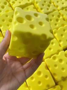 Giant Cheese Cube Stress Ball, Large Cheese Squeeze Ball, Stress Relief Toy, ASMR Sensory Anti-Stress Product, Christmas Gift, Squish>Barato, Dumpling Surprise - Multicolor - View 9