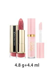 Max Factor [حزمة] أحمر شفاه إكسير الألوان 020 كراميل محروق 4.8 جرام + لمعان شفاه 2000 سعرة حرارية 010 حلوى القطن 4.4 مل - 020 كراميل محروق + 010 حلوى القطن - مشاهدة 2