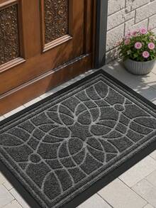 DAJIANG Polypropylene Rubber Doormat, Semi-Circular, Striped Vintage Modern Style, Mud Scraper, Non-Obstructive, Easy To Clean, Suitable For Outdoor And Indoor Entryway - 1PC - Grey - View 4