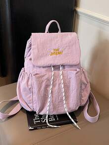 2026 Spring/Summer Popular Japanese Style Mini Fresh Color-Block Backpack, Fashionable Versatile Lady School Bag, College Style For Middle School, High School, University Students, Casual Lightweight Foldable Small Backpack For Daily Use - Multicolor - View 16