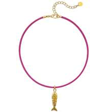 Women's Fish-Shaped Necklace, Fish-Shaped Pendant, Rose Red Rope | Braided Rope Necklace, Suitable For Daily Fashion Wear, Fashionable Personalized Rope Necklace - Pendant Necklace - View 7