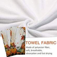 2/4/48pcs Autumn Series Multi-Color Pumpkin Border Pattern Printed Kitchen Towels - Ultra Soft, Highly Absorbent Polyester Tablecloths And Hand Towels, Perfect For Holiday Decor, Kitchen Decor, Party Decor. - Multicolor - View 6