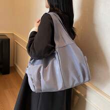 1件女款時尚防水大容量乾濕分離瑜伽健身包，多層隔層，便攜大容量運動包，戶外休閒行李包，附肩帶與手提 - 藕粉色 - 查看 7