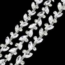 1pc Rhinestone Sewing Craft Chain DIY, Elegant Minimalist Body Chain, Rhinestone Decorated Chain, Claw Chain, Crystal Rhinestone Chain, Shiny DIY Trim, Clothing Decoration Diamond Shoulder Strap Adjustable Crystal Shoulder Chain Accessory - Multiple Styles - View 8