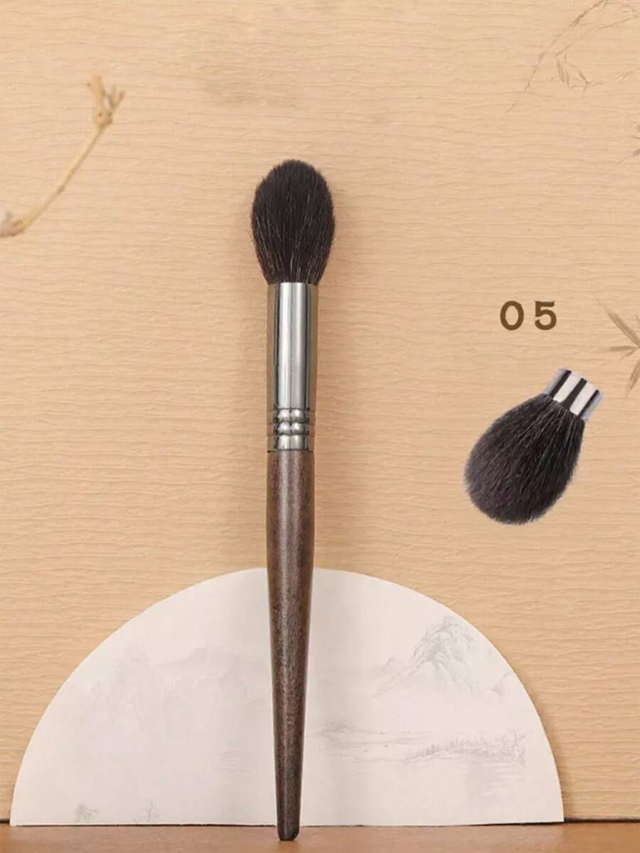 1pc Blush Brushes Goat WoolPowder Brushes Facial Makeup Brush