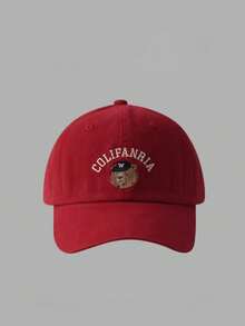 1pc Bear Embroidered Baseball Cap, Vintage Washed Adjustable Unisex Summer Sun Hat, Casual Street Style For Men And Women, Suitable For Travel And Outdoor - A - View 12
