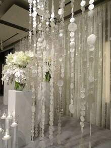50-200pcs Natural Shell Mica Flakes Set, Translucent Oval Shape With Hanging Ring, Dyeable, Suitable For DIY Wind Chime Accessories, Wedding Party Decoration, Room Decoration, Bedroom Decoration And Home Decor - Multicolor - View 4