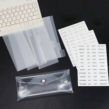 A6 Budget Cash Envelope Organizer Clear PVC Wallet With Divider Tabs , Cash Saving System Easy To View Contents For Planner Journal Portable Cash Storage For Budget Tracking, Receipts, Bills & Coupon Collection - A - View 4