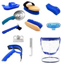 Horse Grooming Tool Set, Complete Horse Washing Brush, Sweat Scraper, Hoof Cleaning Tool, Portable Storage Bag, Horse Racing Daily Cleaning And Care Equipment Combination - 10-piece Laundry Bag Set - View 12