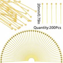 200pcs 16-40mm Iron Alloy Ball Pins, Handmade DIY Jewelry Bracelet Necklace Phone Car Hanging Keychain Material Accessories - Crochet Hook - View 23