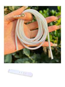 1 Set Laser Colorful Spiral Cable Protector, Laser Phone Charging Cable Protector TPU Soft Data Cable Storage Ring, Dust-Proof Anti-Tangle Cable Cord - Multicolor - View 8