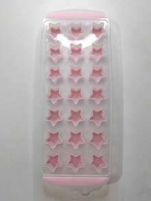 1個心形與星形矽膠冰塊模具附蓋，易脫模可堆疊冰格盤，適用於水果汁、調酒、威士忌飲品，可重複使用，家用廚房吧台冰塊模具，廚房配件，製冰盤 - 彩色 - 查看 9