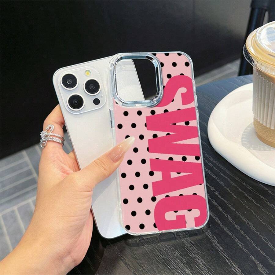 波點 SWAG 手機殼,適用於 iPhone 17、17 Pro、17 Pro Max、16 Pro、16 Pro Max、14、15、16、13、14、15、12、11 Pro Max、Plus,亮面飾面,耐用防刮,時尚風格,完美禮物 - 彩色 - 查看 1