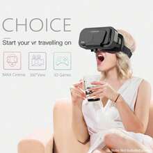VR 虛擬實境頭戴式 3D 鏡片穿戴裝置，適用於電視、電影與電子遊戲，兼容 iOS 與 Android 系統，支持 4.5-7 吋螢幕 - 查看 10