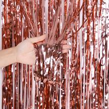 2pcs Rainbow Party Background Ribbon Decorations, Colorful Metallic Foil Tinsel Curtain, Shiny Metallic Background, For Party Decor - Multicolor - View 20
