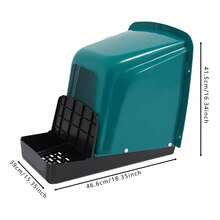 4* Chicken Nest Box Plastic Box With Nesting Boxes Used To Collect Eggs - Default - View 2