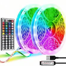 GHUSTAR RGB LED Strip Lights With 44-Key Remote Control, Adjustable Color & Brightness, Cuttable Length, Easy Installation, Suitable For Home Decor, Holiday Ambience, Party Decoration, Accent Wall, Halloween, And Makes A Great Gift - RGB - View 2
