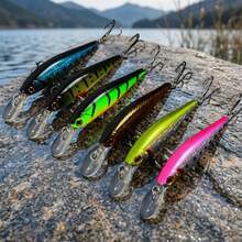 1/3/5pcs Floating Surface Minnow Lure, Bionic Bait For Freshwater And Saltwater Long Cast Fishing - Multicolor - View 1