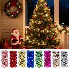 24pcs Christmas Decorations Christmas Balls Christmas Tree Ornaments Hanging Balls Ceiling Balls Shiny Balls Mall Decor Matte Balls 3cm/1.18in - View 9