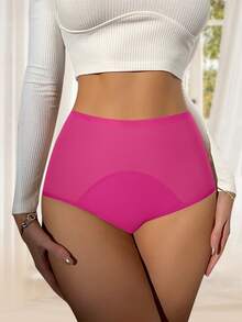 MIOTAN 3 Packs Women's Period Underwear, Moisture Wicking Mesh Contrast Briefs With Multi-Layer Gusset - Multicolor - View 3