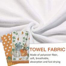 2/4/48pcs Autumn Series Orange Background Polka Dot Multicolor Pumpkin Pattern Printed Kitchen Towels - Super Soft, Highly Absorbent Polyester Tableware And Hand Towels, Perfect For Holiday Decor, Kitchen Decor, Party Decor - Multicolor - View 6