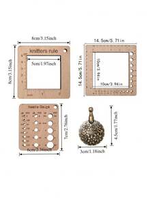 Knitting Gauge Ruler Travel Portable Ruler - Multi-Functional Hand Knitting Tool, Suitable For Knitting, Crochet, Sewing, Portable Gauge Ruler For Hand Knitting Crafts, Suitable For Making Sweaters, Scarves, Hats And Other Home Handmade Products, With Precise Knitting Density Measurement Function. Ideal Choice For Sewing And Knitting Enthusiasts, Amateurs And Professionals. - A - View 11