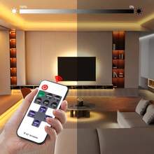 Acosh Neon USB LED Strip Light With RF Remote Control, Dimmable White/Warm White DC5V COB LED Light Strip, Remote Control Home Cabinet Decorative Light, 1/2/3/5m - Warm White - View 3