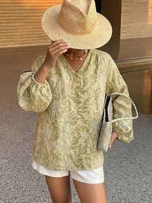 Women Blouses & Shirts - 綠色 - 查看 1