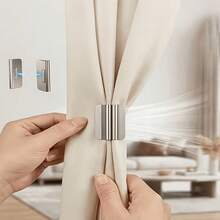 2/8pcs Magnetic Curtain Buckles, Quick Close Curtain Buttons, Easy Magnetic Curtain Closure Fixing Buckles, No Drill Curtain Hardware Buckles - Curtain Tieback - View 2