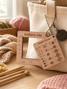 Knitting Gauge Ruler Travel Portable Ruler - Multi-Functional Hand Knitting Tool, Suitable For Knitting, Crochet, Sewing, Portable Gauge Ruler For Hand Knitting Crafts, Suitable For Making Sweaters, Scarves, Hats And Other Home Handmade Products, With Precise Knitting Density Measurement Function. Ideal Choice For Sewing And Knitting Enthusiasts, Amateurs And Professionals. - A - View 5