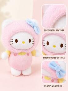 1pc Plush Bag Charm, Cute Fuzzy Hooded Doll Pendant, Soft Polyester Mini Plush For Backpack, Handbag, Car Decor, Desktop Decoration, Healing Cuteness, Girls/Students/Friends Birthday And Holiday Gifts, 5 Colors - Multicolor - View 11