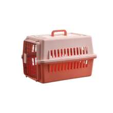 Multi-Colour Hard Plastic Pet Transit Box With Top Handle, 67*48*48cm Ventilated Pet Transport Cage With Wire Mesh Gate For Cats Small Dogs - Multicolor - View 4